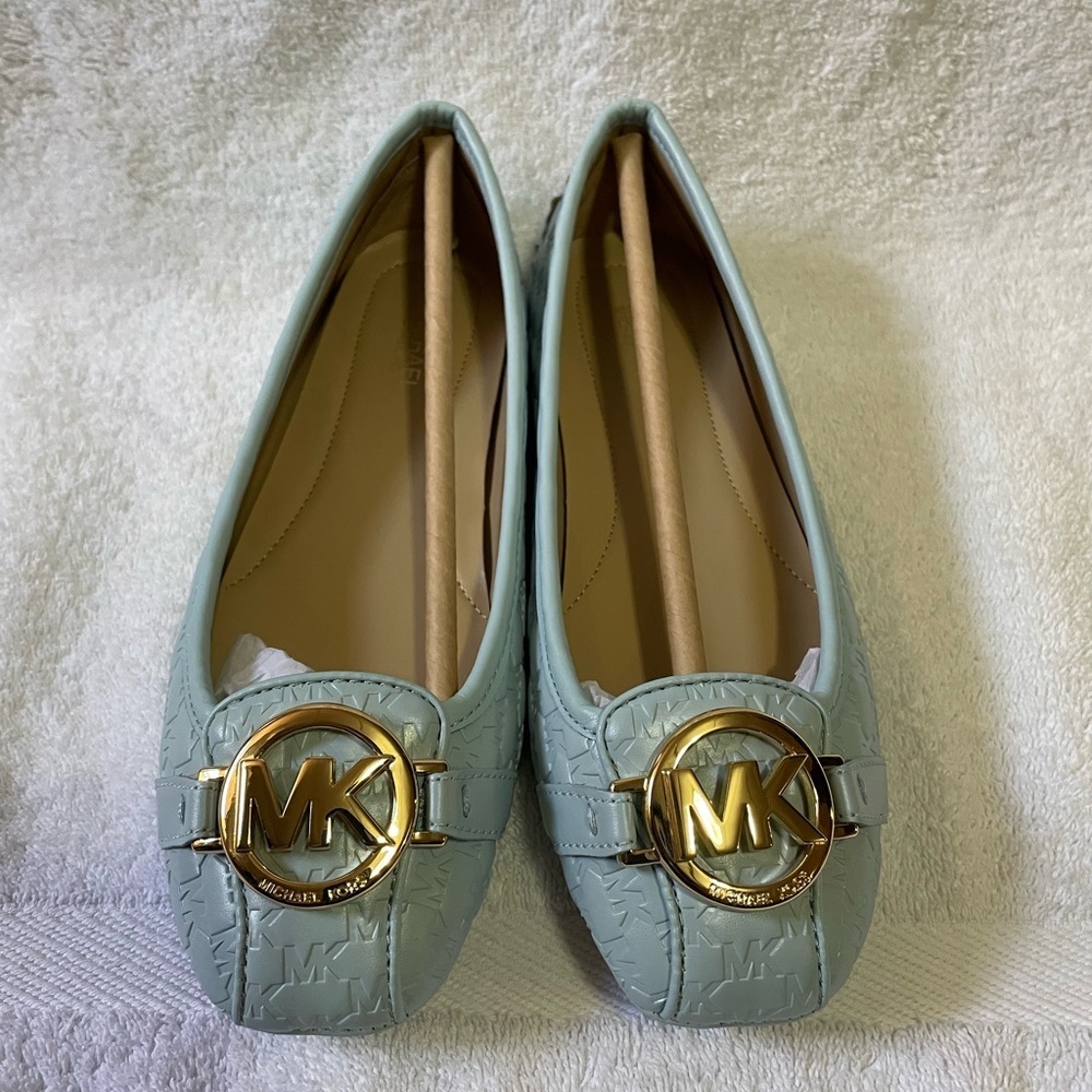 Michael Kors Fulton Moccasin Embossed Vista Blue Size 5.5M - Picture 2 of 11